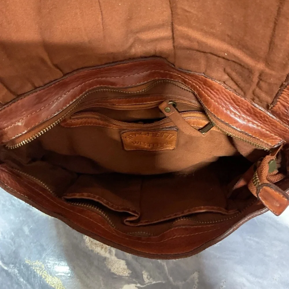 Spaghetti Western Genuine Leather   Messanger Bag - Picture 2 of 9